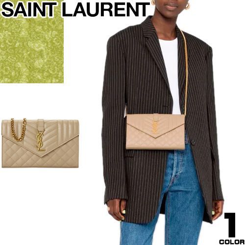 サンローラン SAINT LAURENT PARIS バッグ ショルダーバッグ 長財布 カサンドラ チェーンウォレット レディース 2way 斜めがけ  ブランド 革 本革 ベージュ CASSANDRE CHAIN WALLET 620280 BOW91 - メルカリ