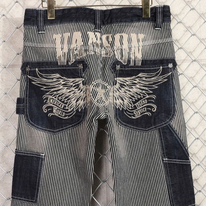 VANSON ウィングスター ロゴ刺繍 デニム ペインターパンツ SP-B-34