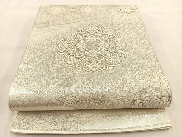 ★袋帯 正絹 金糸 唐織 更紗文様 六通 銘入り★匿名配送★ ☆袋帯 正絹 金糸 唐織 更紗文様 六通 銘入り☆匿名配送