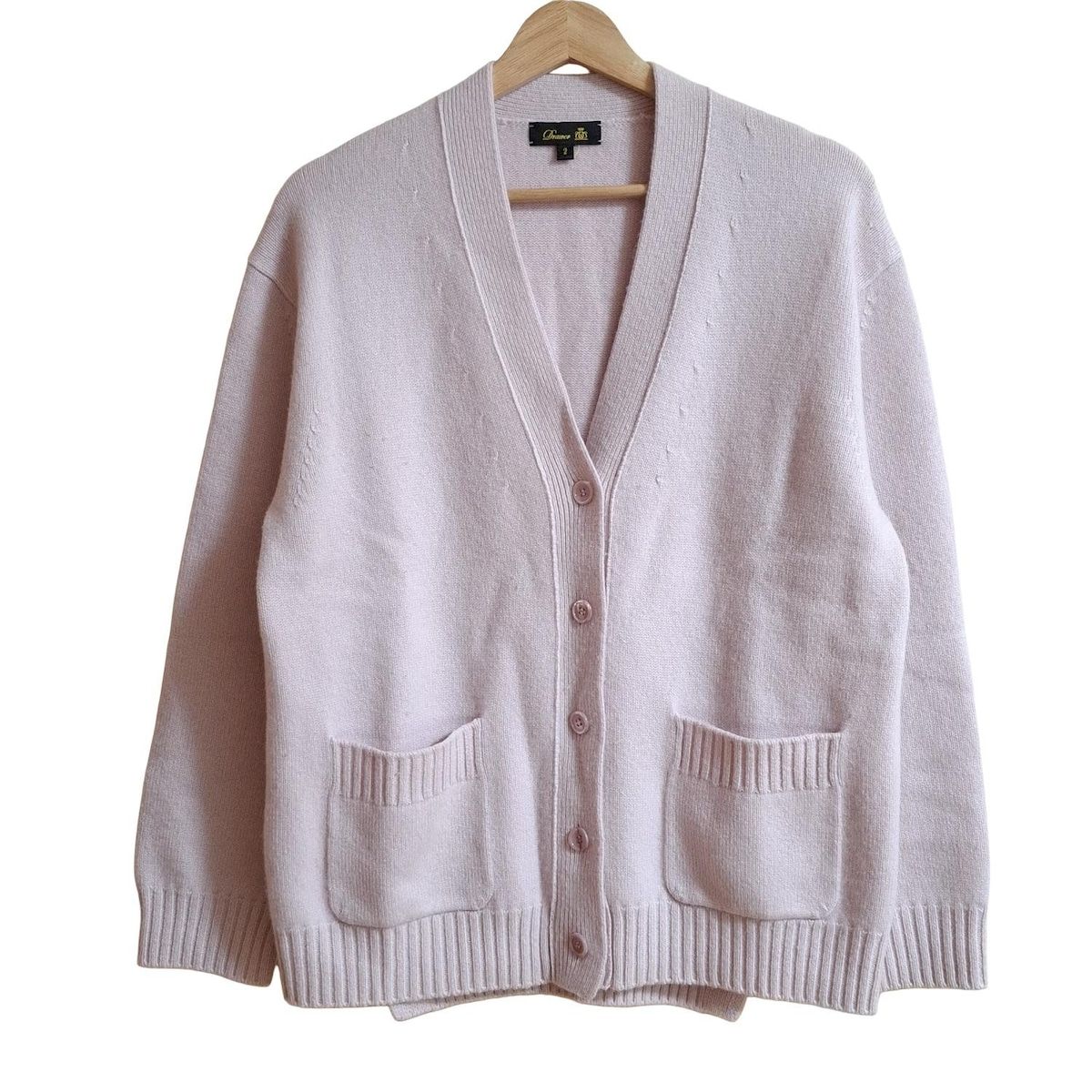 Drawer ドゥロワー カーディガン サイズ2 M レディース - ライトピンク 長袖|カシミヤ
