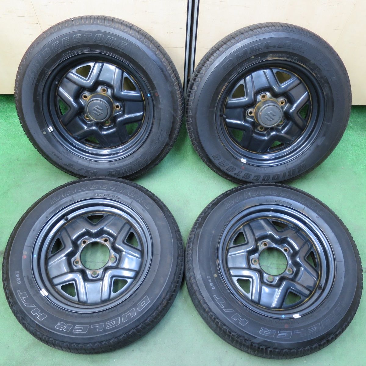 バリ溝 8.5分 スズキ JB64 ジムニー 純正 スチール 175|80R16 ブリヂストン デューラー H|T 684Ⅱ 16インチ PCD139.7|5H 5100908イノ