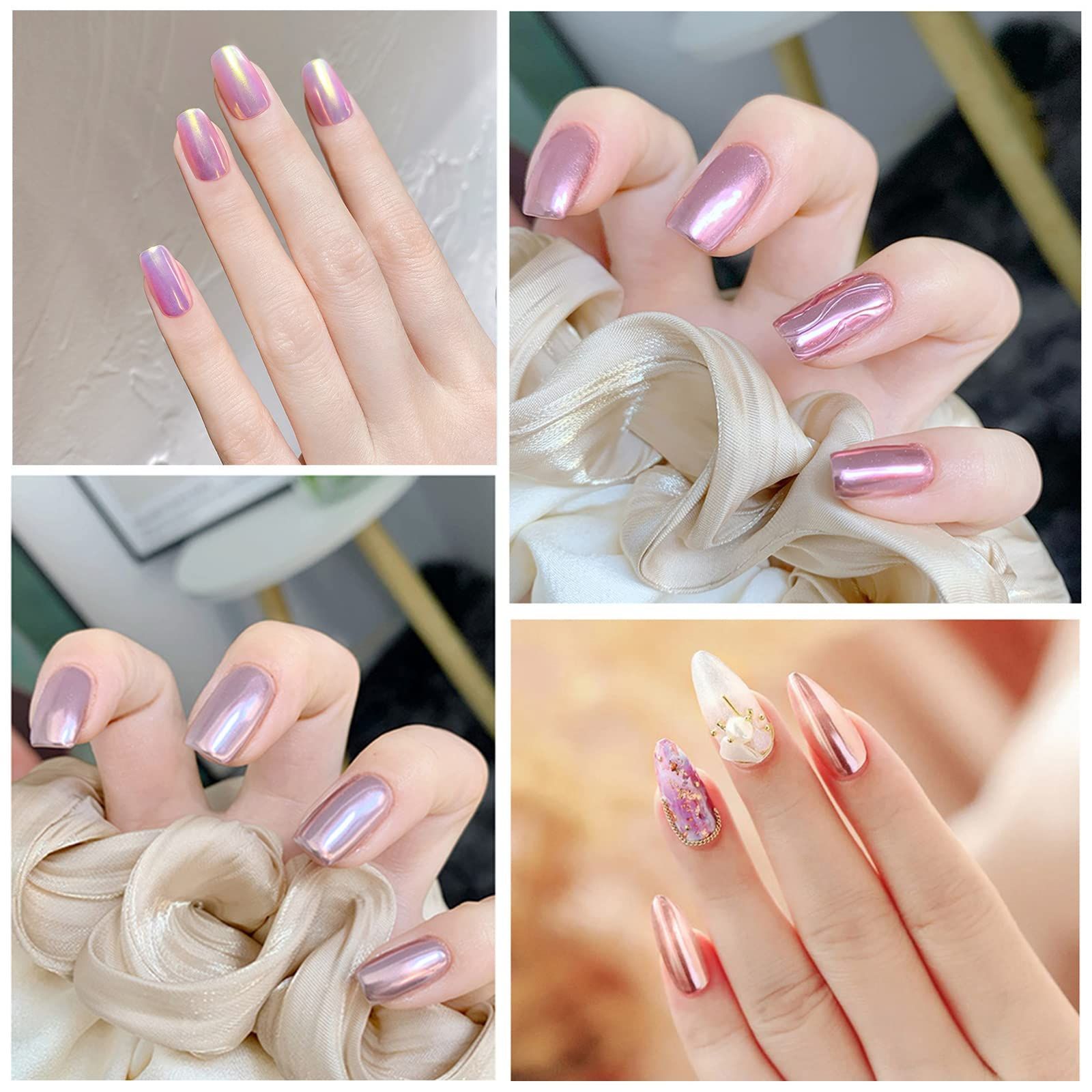 ネイル ラメパウダー、色々 大量 オーロラ ラメ パウダー ホワイト