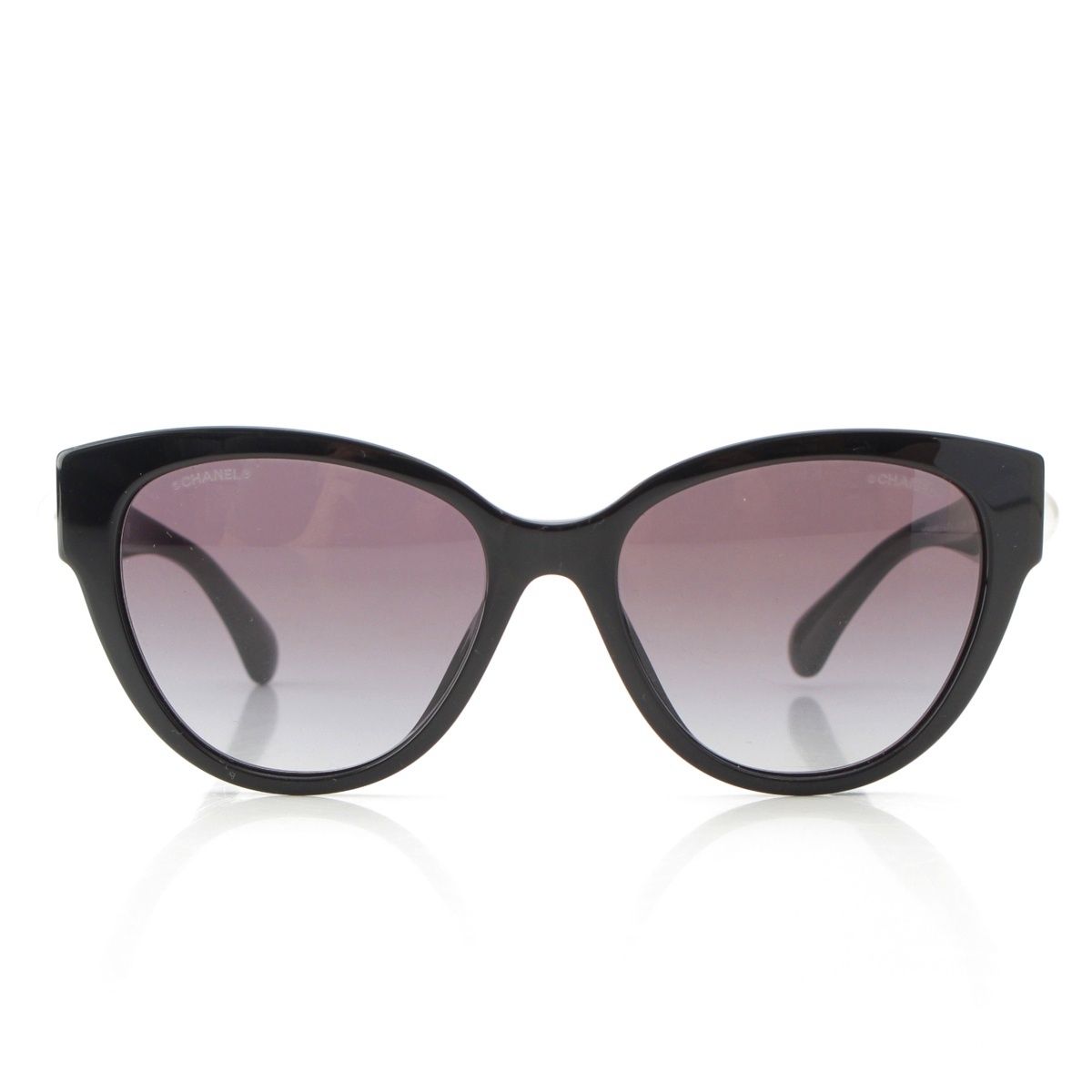 シャネル キャットアイ ハートココマーク フェイクパール カメリア サングラス アイウェア 5477-A ブラック 56□18 140