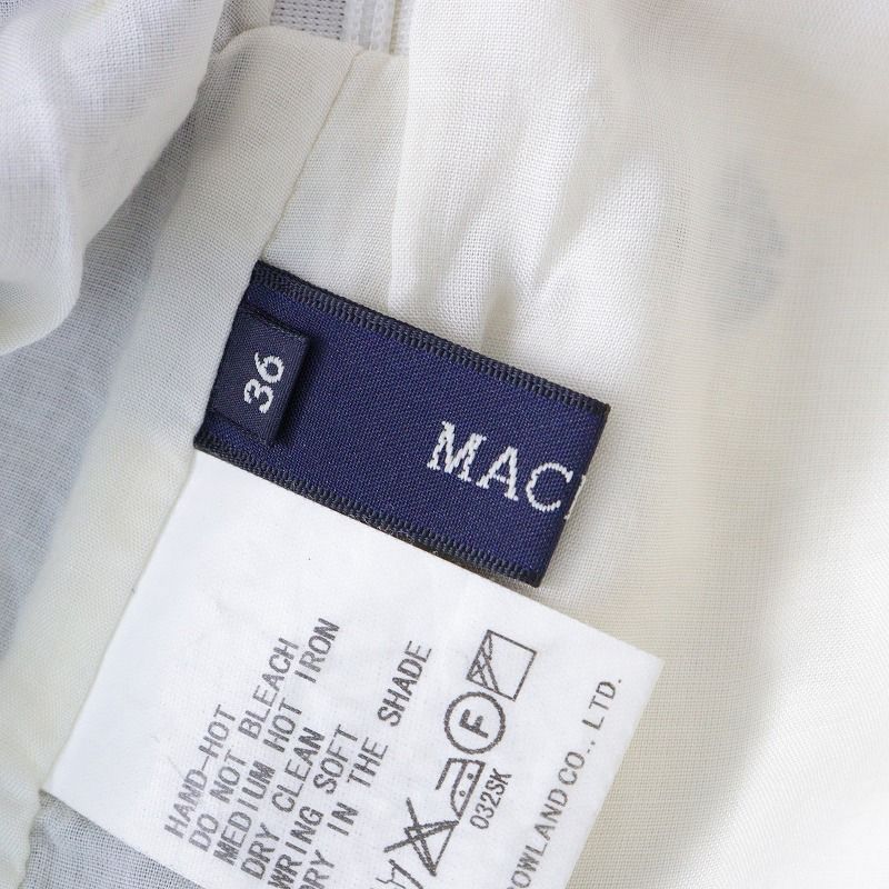 【美品】サイズ36 MACAPHEE トゥモローランド トゥモローランド MACPEE マカフィー サイズ36 チェック柄ワイド