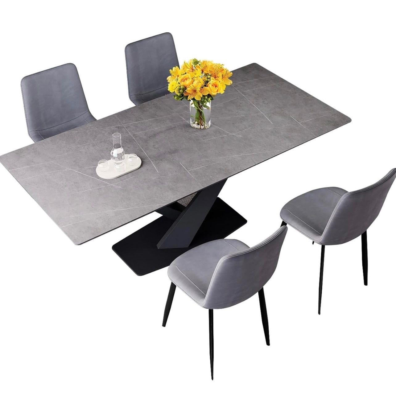 テーブル セラミック天板 ダイニングテーブル 4人 6人 8人 大理石柄