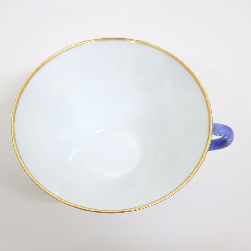 未使用品】深川製磁 染錦つる朝顔 紅茶碗皿 直径16cm 容量