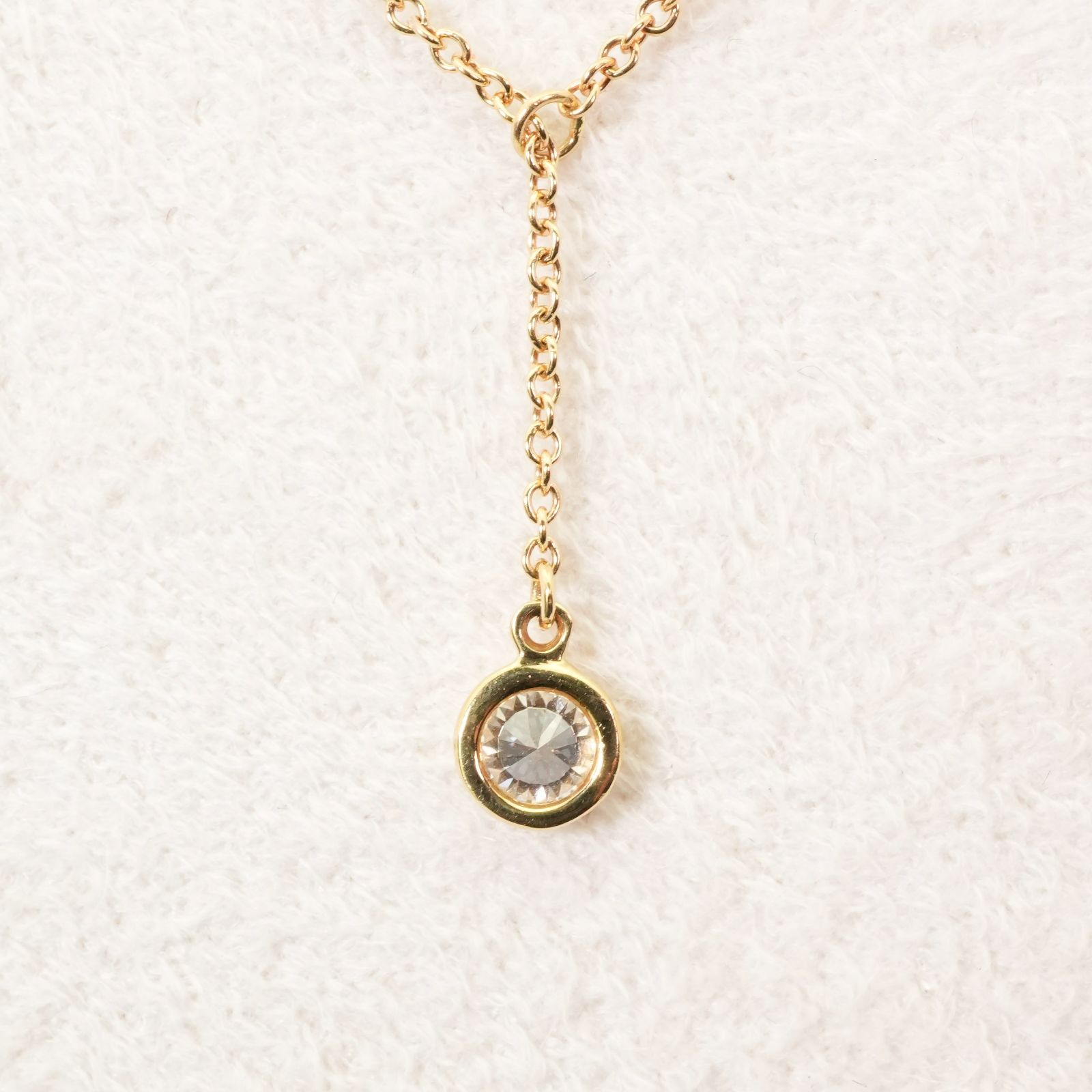 ティファニー バイザヤード ラリアット ネックレス K18 /24-4521  