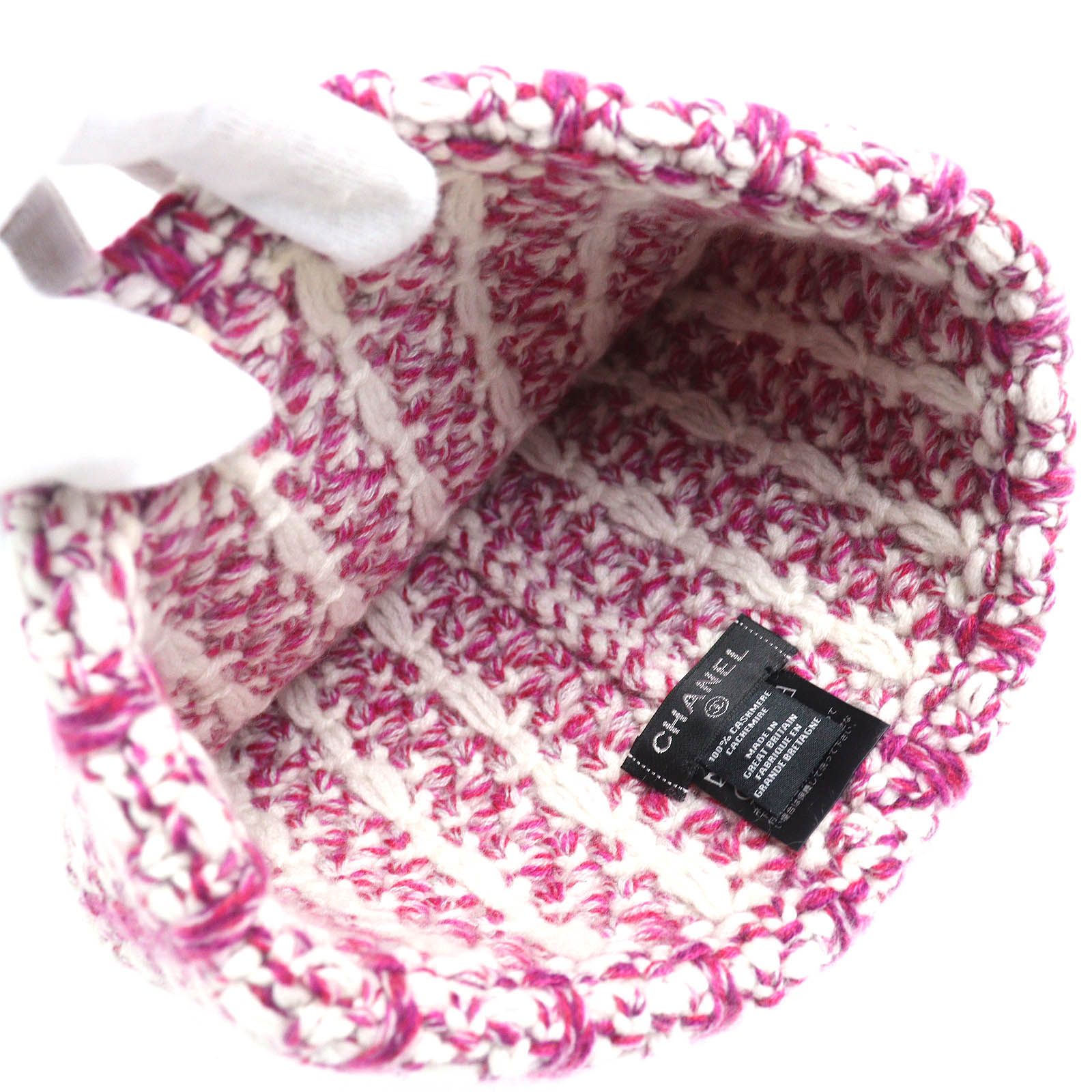 極美品△CHANEL シャネル 21B カシミヤ100％ ココマーク ビーニー