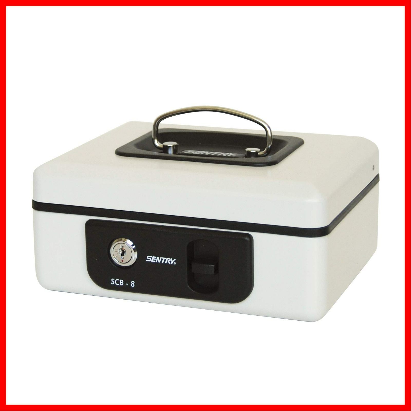 ワンタッチオープン ライトグレー コインケース キーロック A6 鍵付き 収納ボックス キャッシュボックス SCB-