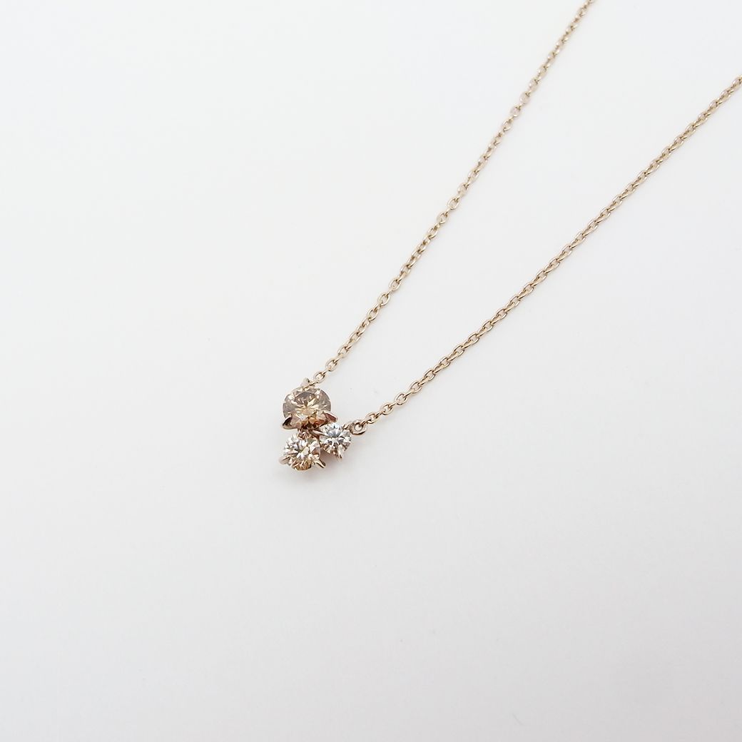 カシケイ ムク ブラウンダイヤモンド ペンダント ネックレス 0.30ct 