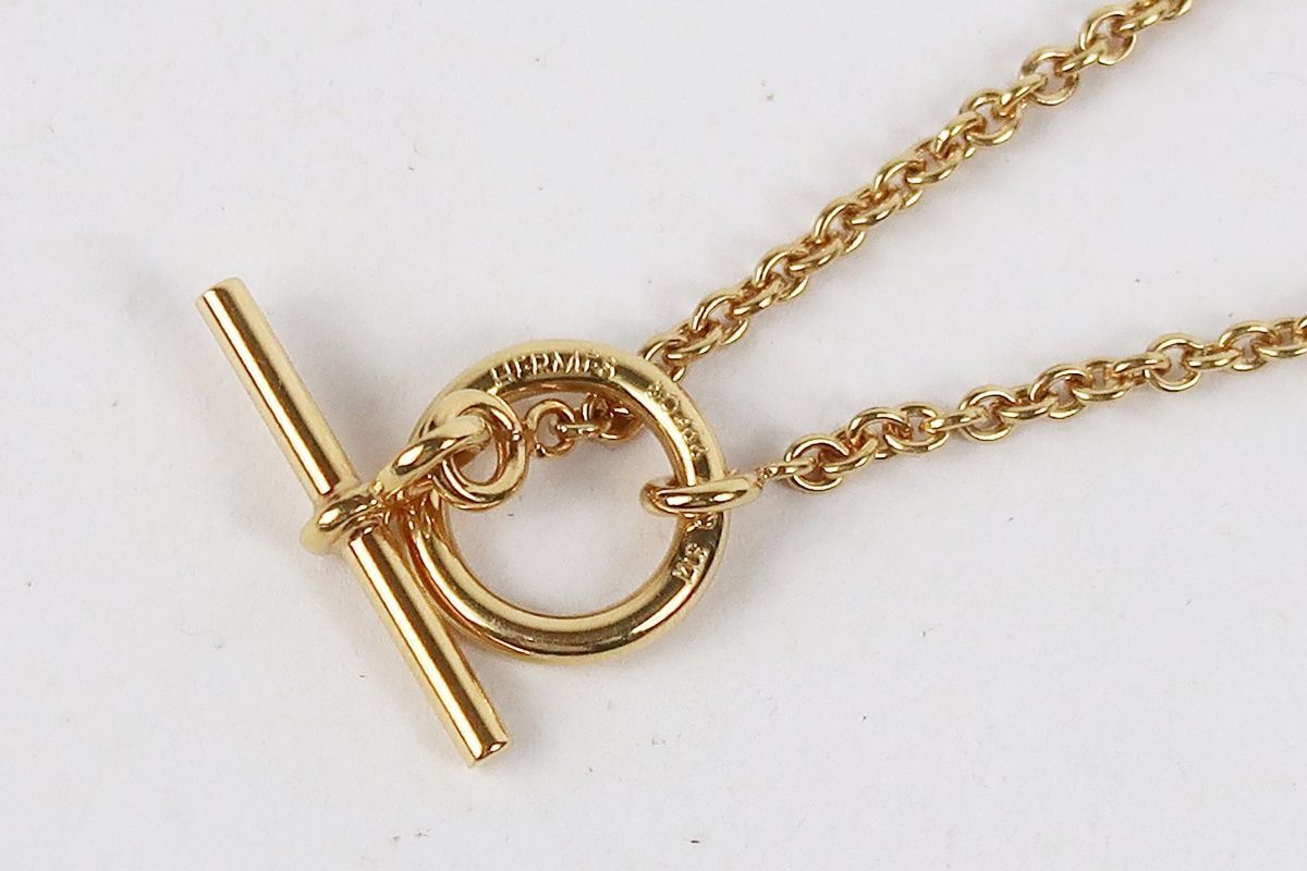 美品】HERMES エルメス エシャペ YG 750 ブレスレット アクセサリー 