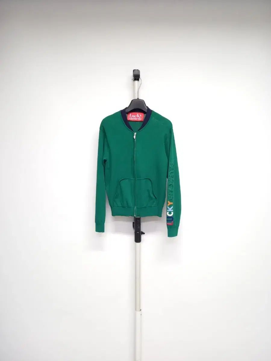 LUCKY CHOUETTE ラッキーシュエトゥ チュンハチュ レーヨン ジップアップ カーディガン 緑 36 55