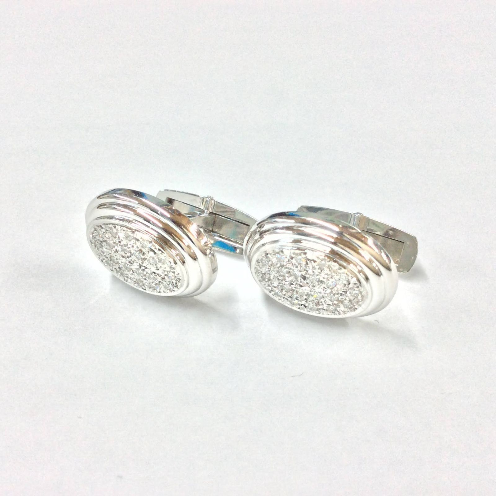 カフリンクス K14WG K14WG ホワイトゴールド カフス アクセサリー