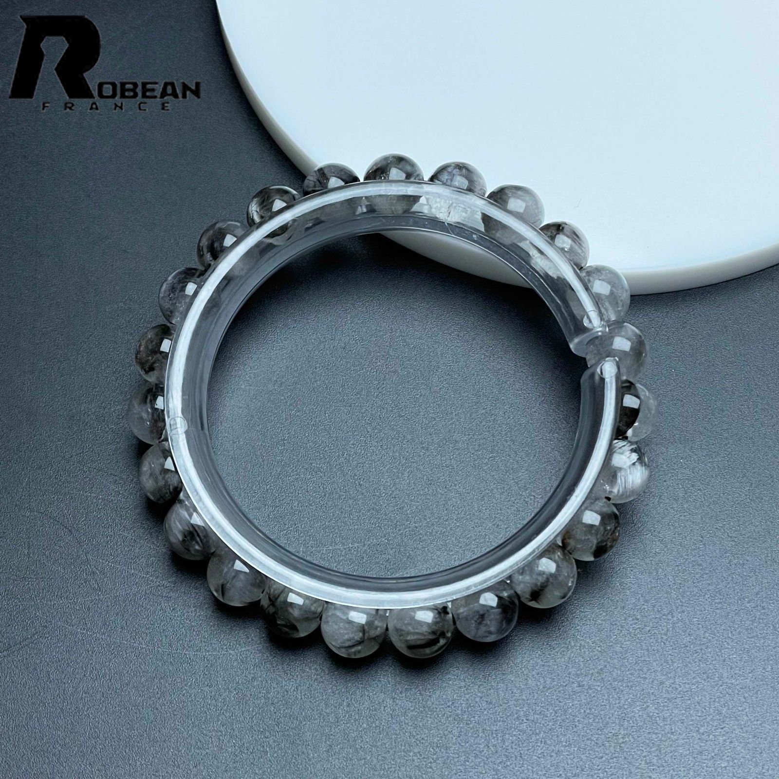 EU製 定価20万円 ROBEAN ブルッカイトインクォーツ パワーストーン ブルッカイト 天然石 プレゼント1 8.4-8.9mm M0721842