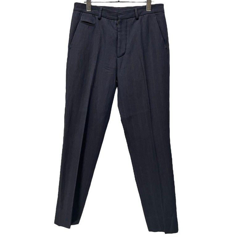 Maison Martin Margiela 14 14AW ウールリネンヘリンボーンスリムフィットテーパードスラックス パンツ ボトム Archive Maison Martin Margiela 14 14AW ウールリネンヘリンボーンスリム