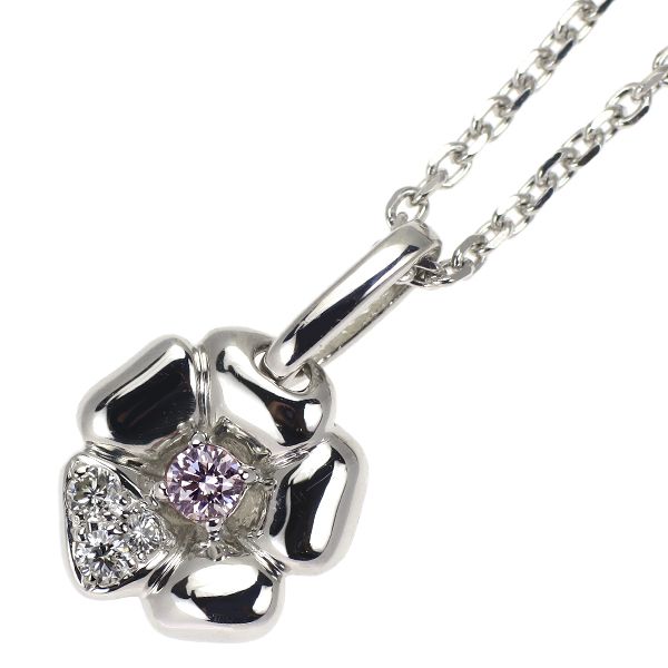 POLA】Pt900✧天然ピンクダイヤモンドネックレス /フラワー