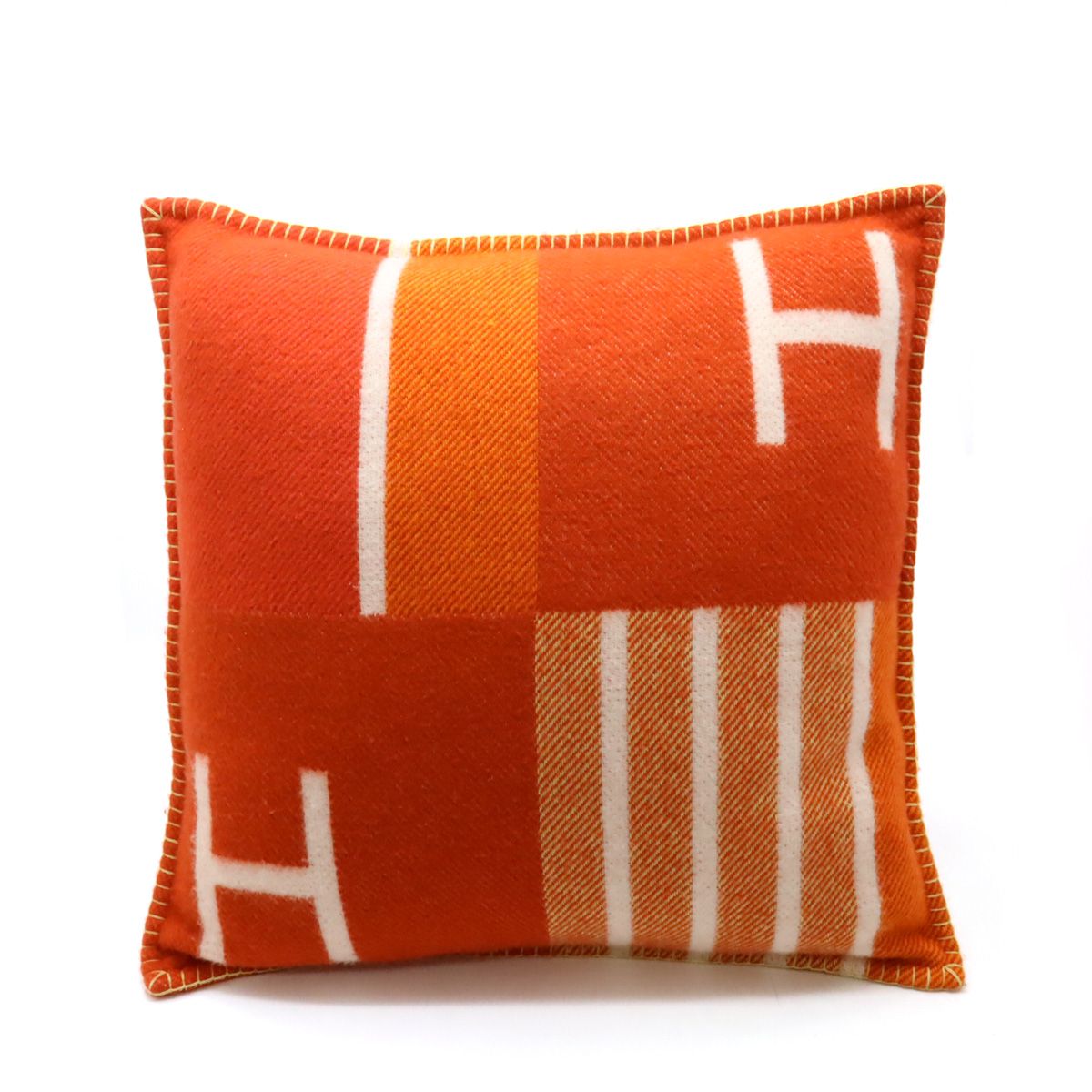 Hロゴ　クッションカバー　エルメス HERMES エルメス アヴァロン Hロゴ クッション カバー 枕 ピロー