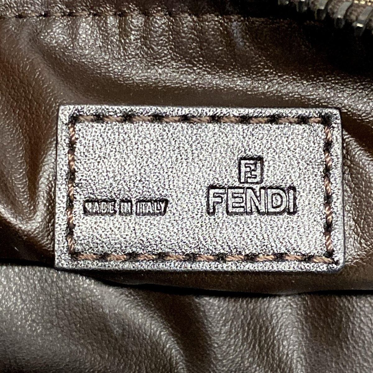 FENDI(フェンディ) ポーチ ズッキーノ柄 7N0038 ダークブラウン
