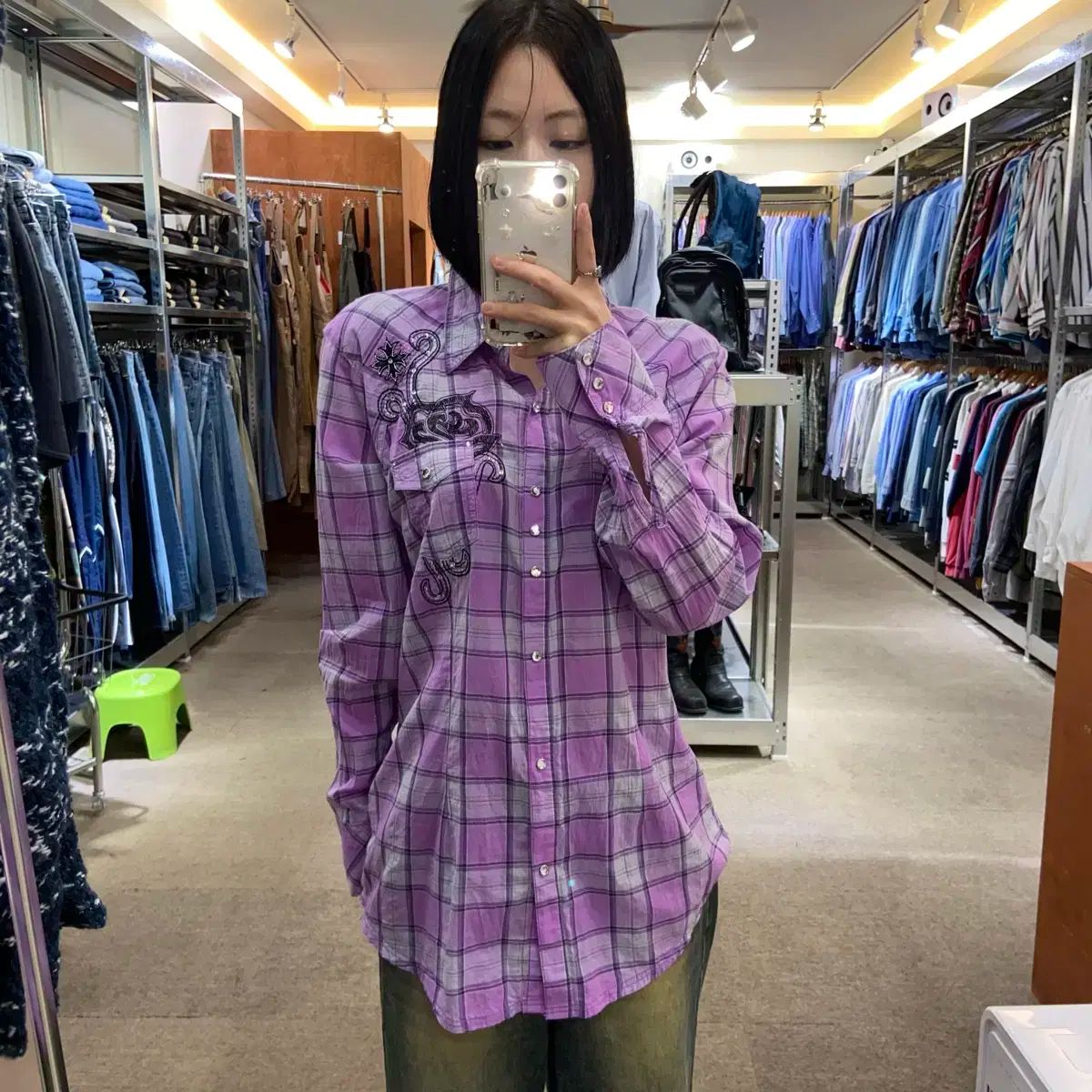 L Wrangler ラングラー チェック柄シャツ