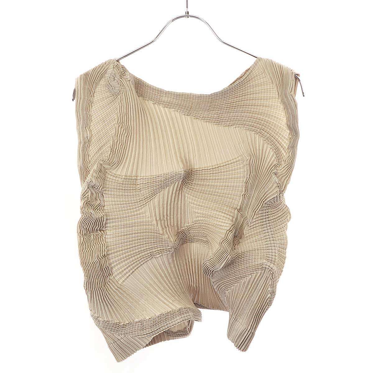 A-POC ABLE ISSEY MIYAKE エイポック エイブル イッセイ ミヤケ 23SS TYPE-O 003-2 スチームストレッチプリーツトップス AT31FJ209 ベージュ 1 ITK9N0TO9DGA A-POC ABLE ISSEY MIYAKE エイポック エイブル イッセイ ミヤケ