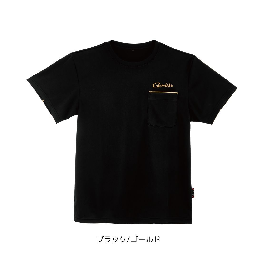 ✨美品　gamakatu【がまかつ】　シャツ　Lサイズ✨ GM3780 KM Tシャツ #Lサイズ #ブラック/ゴールド （がまかつ
