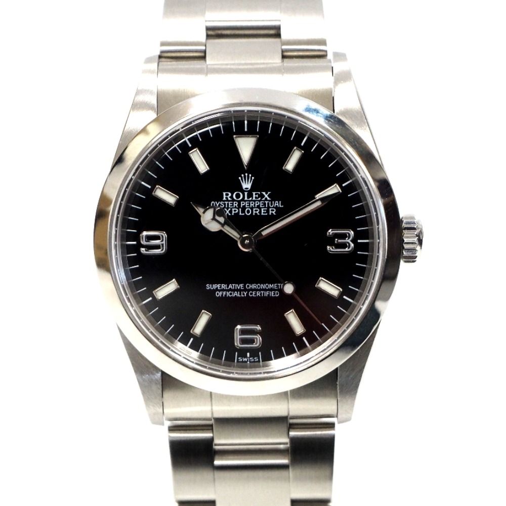 Th935391 ロレックス 腕時計 エクスプローラー1 Explorer I 14270 ブラック文字盤 メンズ ROLEX中古 - メルカリ