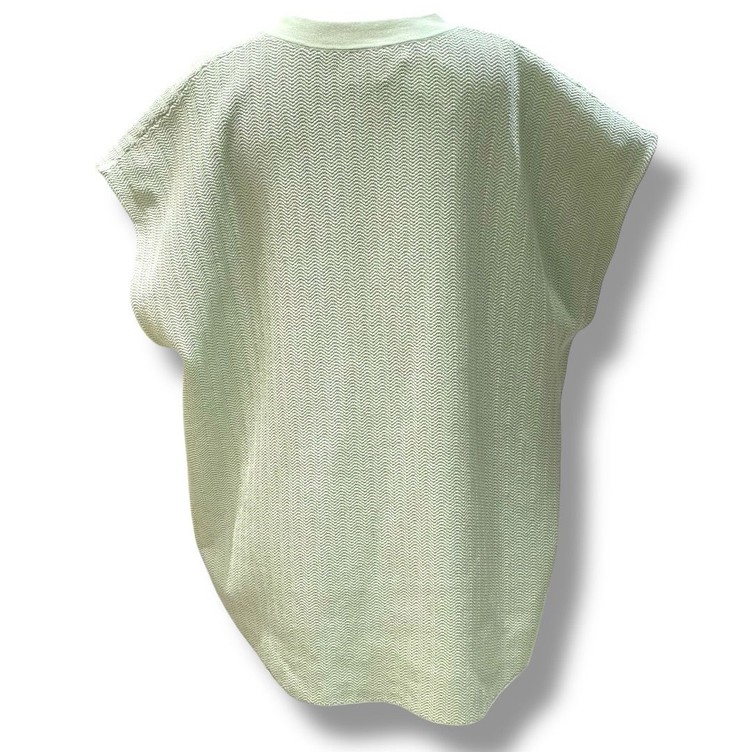 美品　6(ROKU) ロク　JACQUARD KNIT グリーン 6(ROKU) ロク JACQUARD KNIT グリーン ベージュ FREE - メルカリ