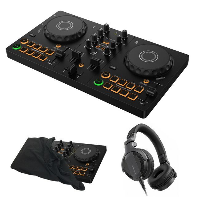 AlphaTheta DJコントローラー DDJ-FLX2 + ヘッドホン HDJ-CUE1 +