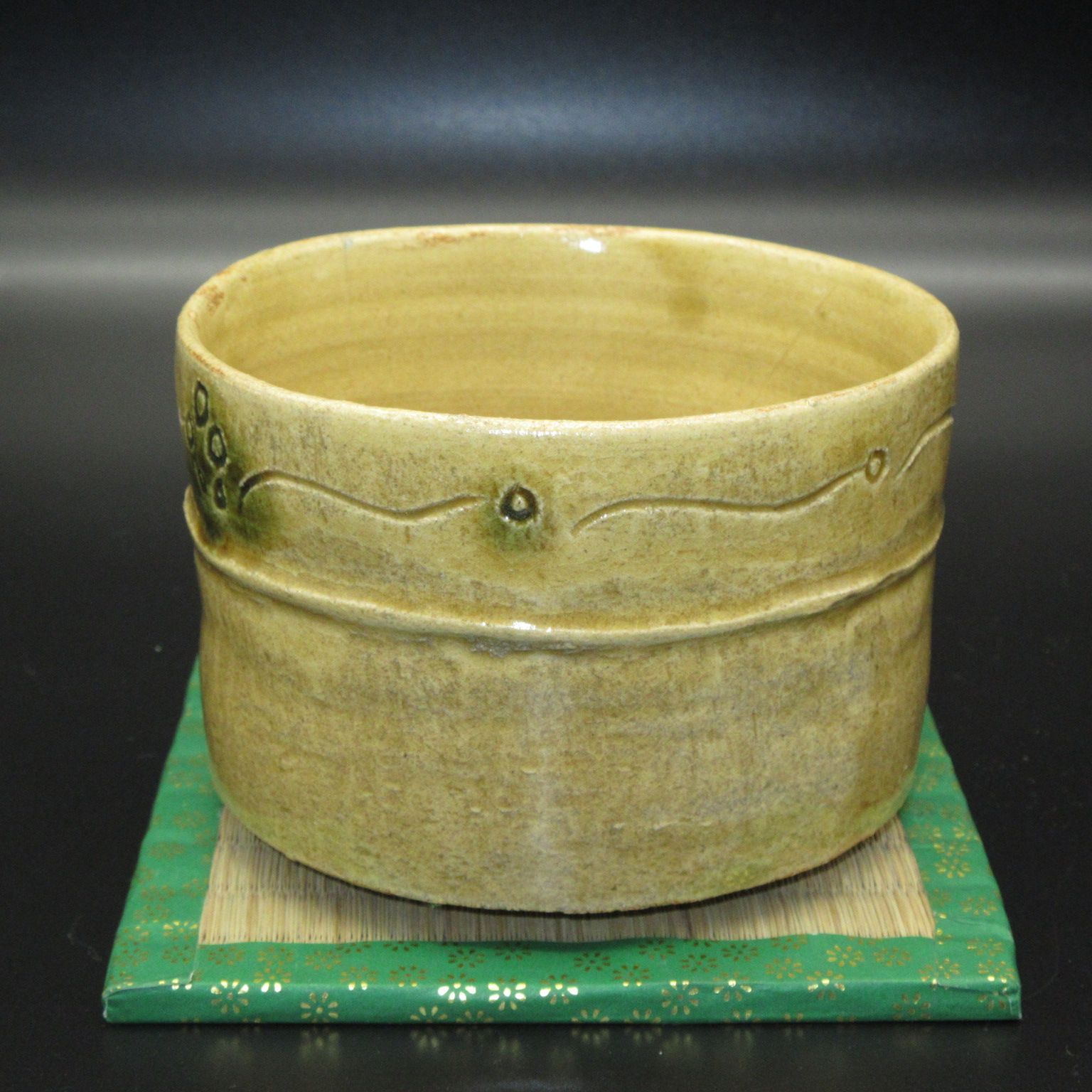 茶碗 美濃 黄瀬戸 お抹茶 ☆ 美濃焼 黄瀬戸 織部 抹茶茶碗 抹茶碗