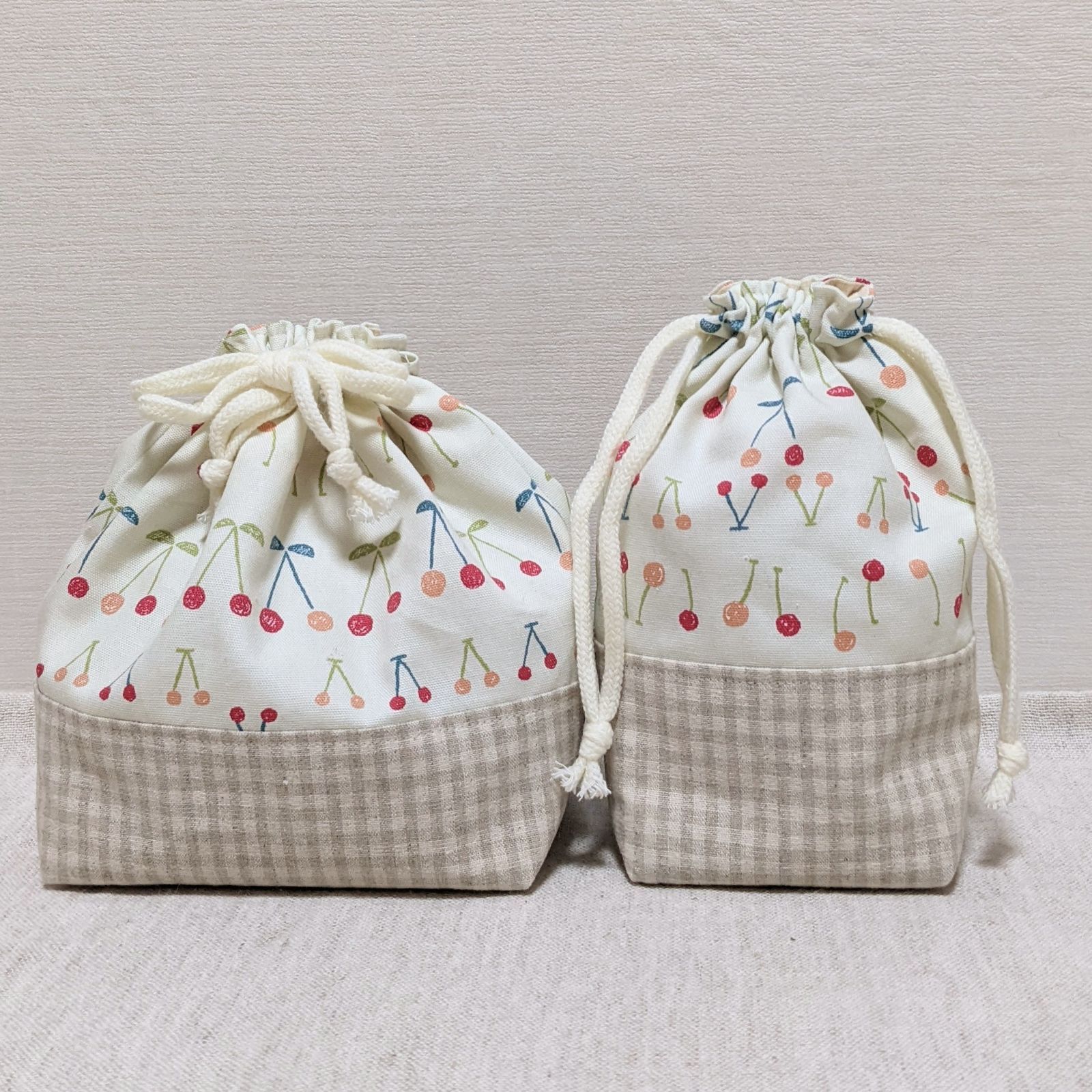 NEW🍒単品購入OK♪入園入学グッズ５点セット🍒チェリー柄ナチュラル