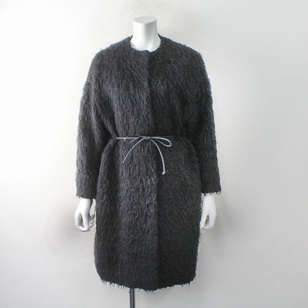 2020AW saqui サキ 21AW05 shaggy no-collar coat シャギーノー