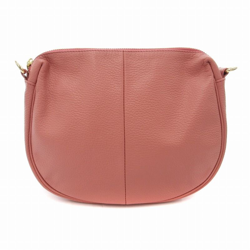 ラシット RUSSET ショルダーバッグ レザー シボ革 ピンク /JS