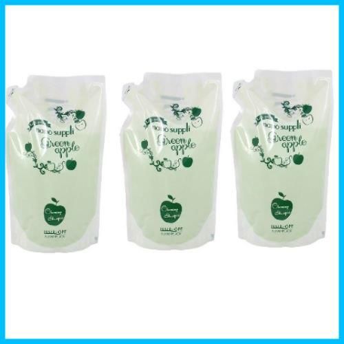 数量 グリーンアップル ヘアクレンジングシャンプー ナノサプリ 800ml サニープレイス 詰替用 x3個セット