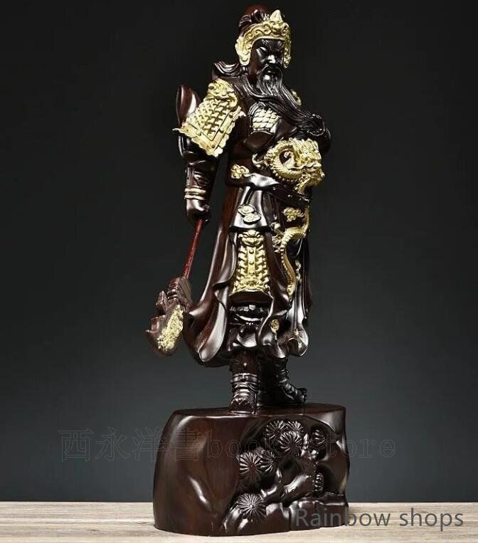 三国志 関羽 関帝像 関公像 木彫り 置物 中国伝統美術品 木製彫刻 仏像