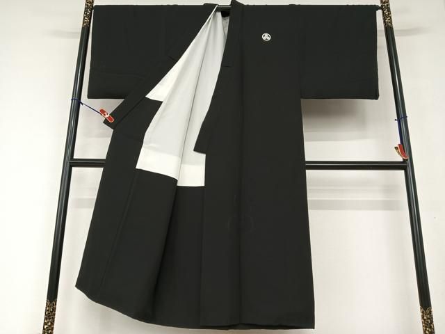 平和屋着物▽男性 本塩沢 単衣 110亀甲 正絹 逸品 DAAT9210az