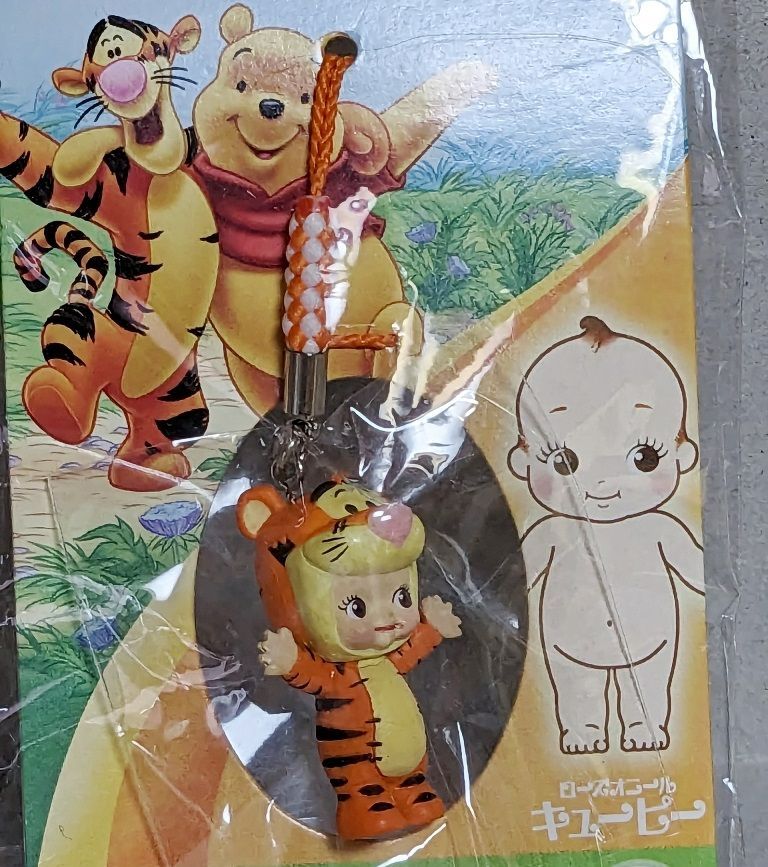 キューピー　キュージョン ティガー　プーさん　ストラップ　根付け キュージョン 根付ストラップ 【くまのプーさん ティガー