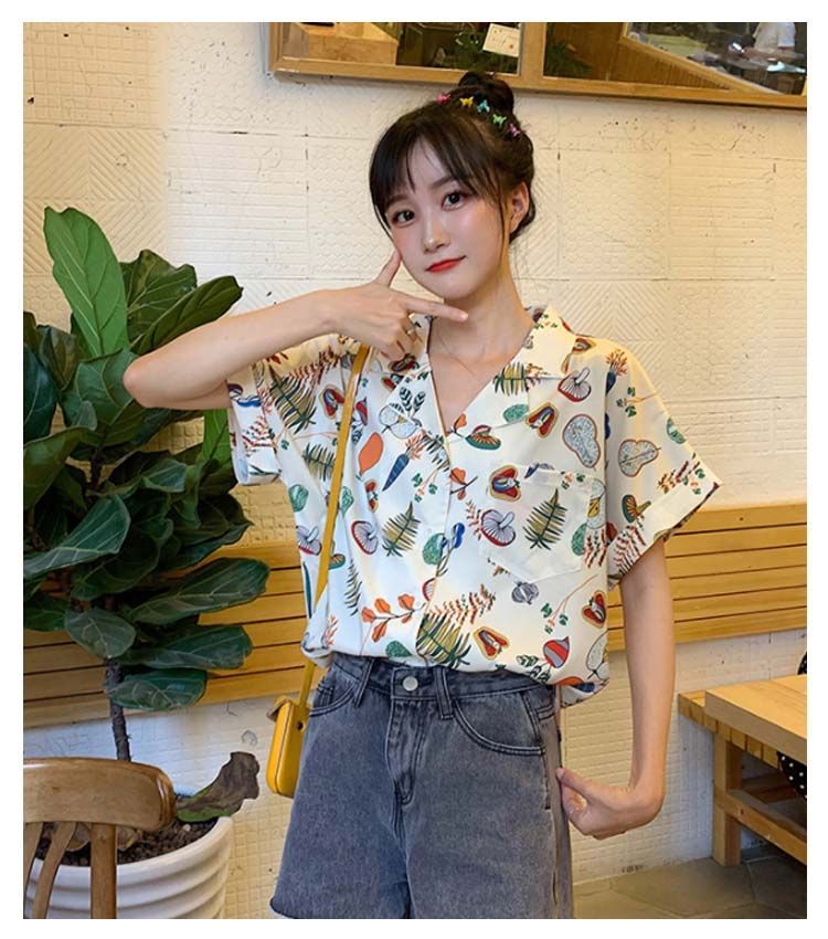 アロハシャツ 半袖 開襟 レディース 柄シャツ ボタニカル柄 花柄