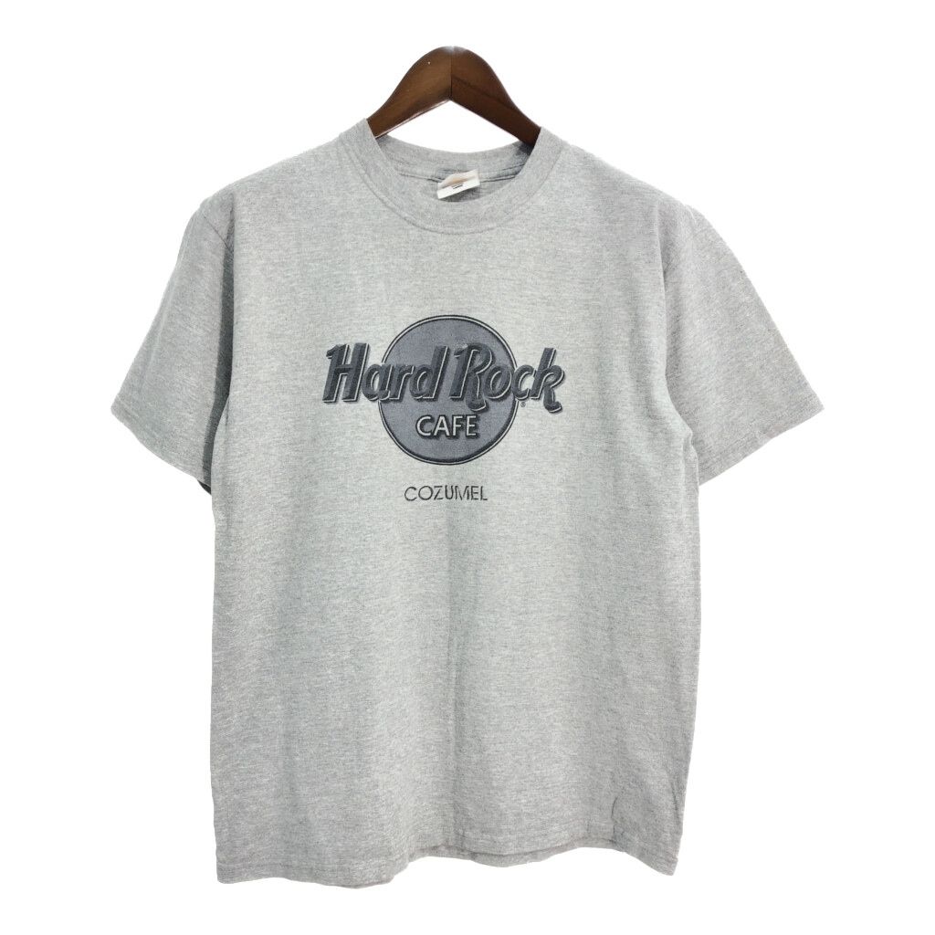 Hard Rock Cafe ハードロックカフェ 半袖Ｔシャツ 企業ロゴ グレー メンズ LARGE 古着 T7880