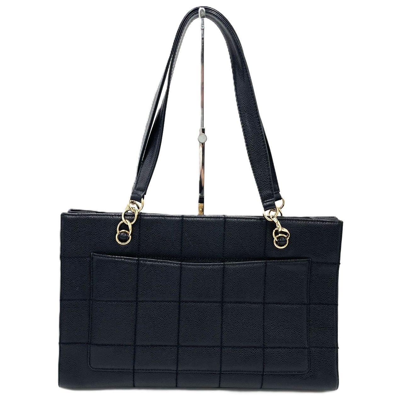 シャネル CHANEL チョコバー チェーン トートバッグ ココマーク CHANEL シャネル チョコバー ココマーク チェーントート トート