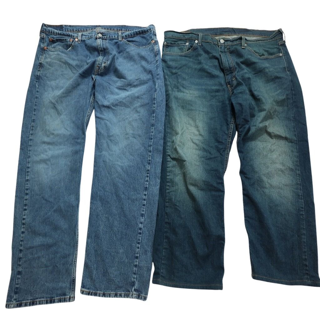 古着卸 リーバイス 505 デニム パンツ 8枚セット メンズ 40 インディゴブルー フェード アタリ 古着 NC1283
