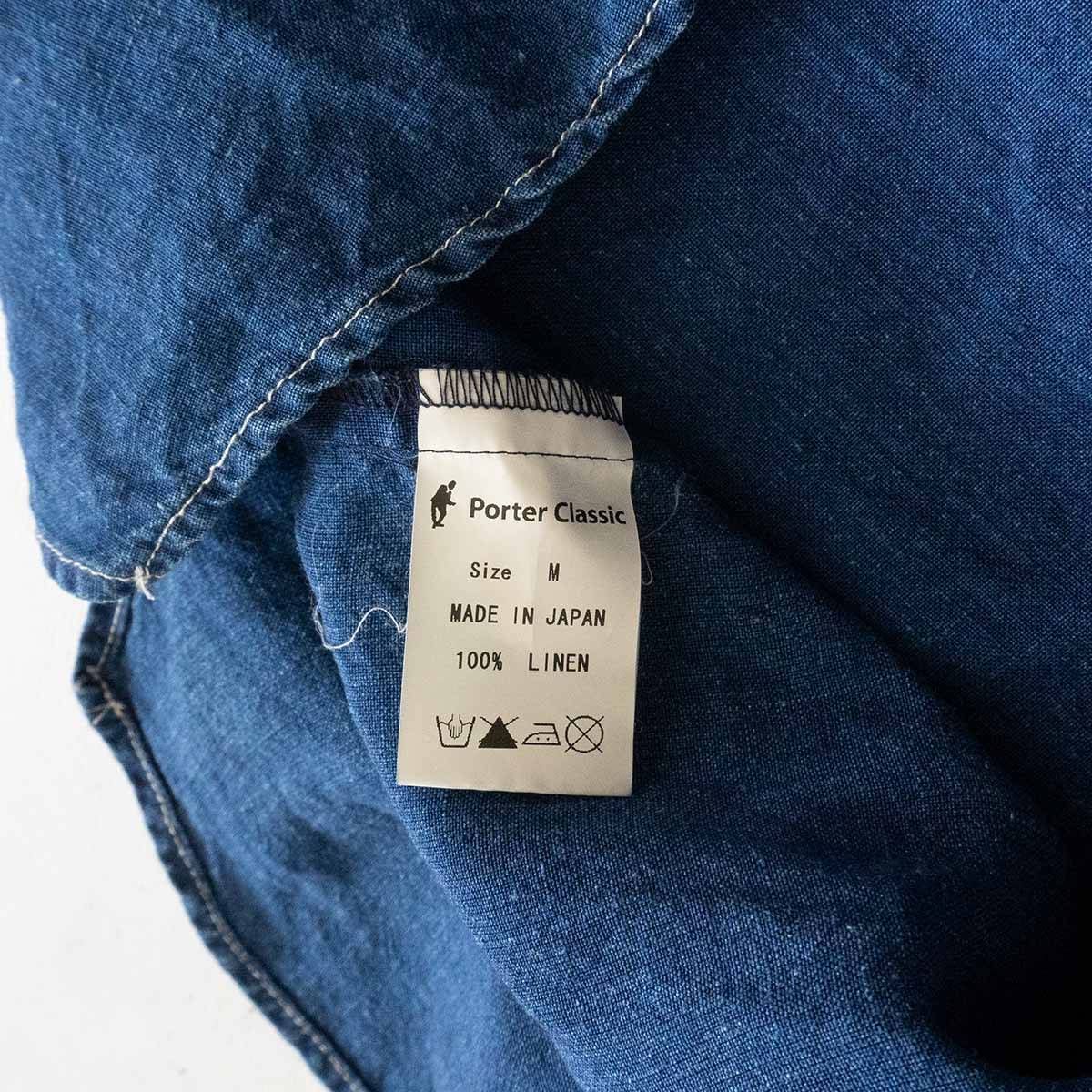 美品】 PORTER CLASSIC 【インディゴ リネン プルオーバー