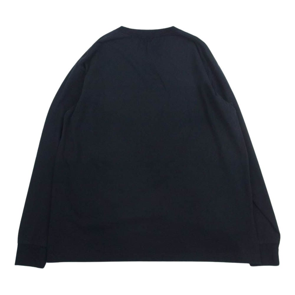 comoli 空紡天竺長袖クルー size2 ブラック comoli 20SS 空紡天竺長袖