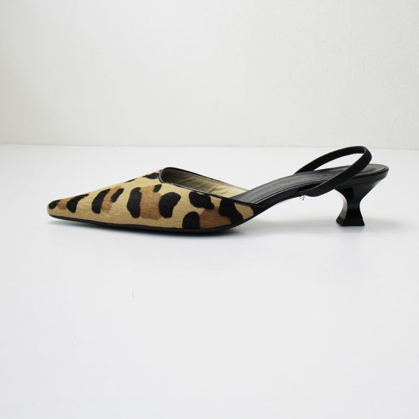 （BRENTA）Leopard Back Strap Mule定価49500円