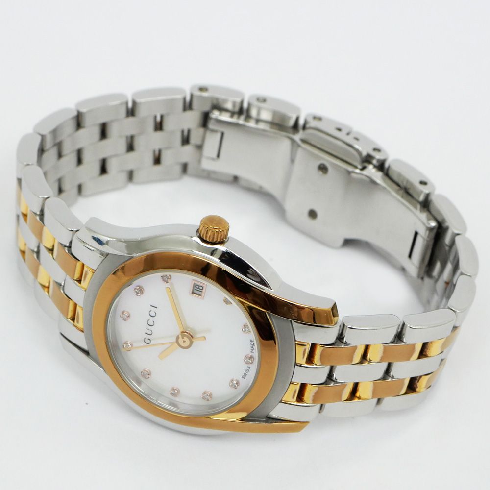 ⭐【超レア美品】グッチ5500Lコンビダイヤパールフェイス腕時計(稼働品) ⭐【超レア美品】グッチ5500Lコンビダイヤパールフェイス腕時計