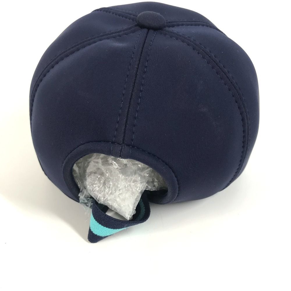 HERMES エルメス キャップ ロゴ ポリウレタン ネイビー - メルカリ