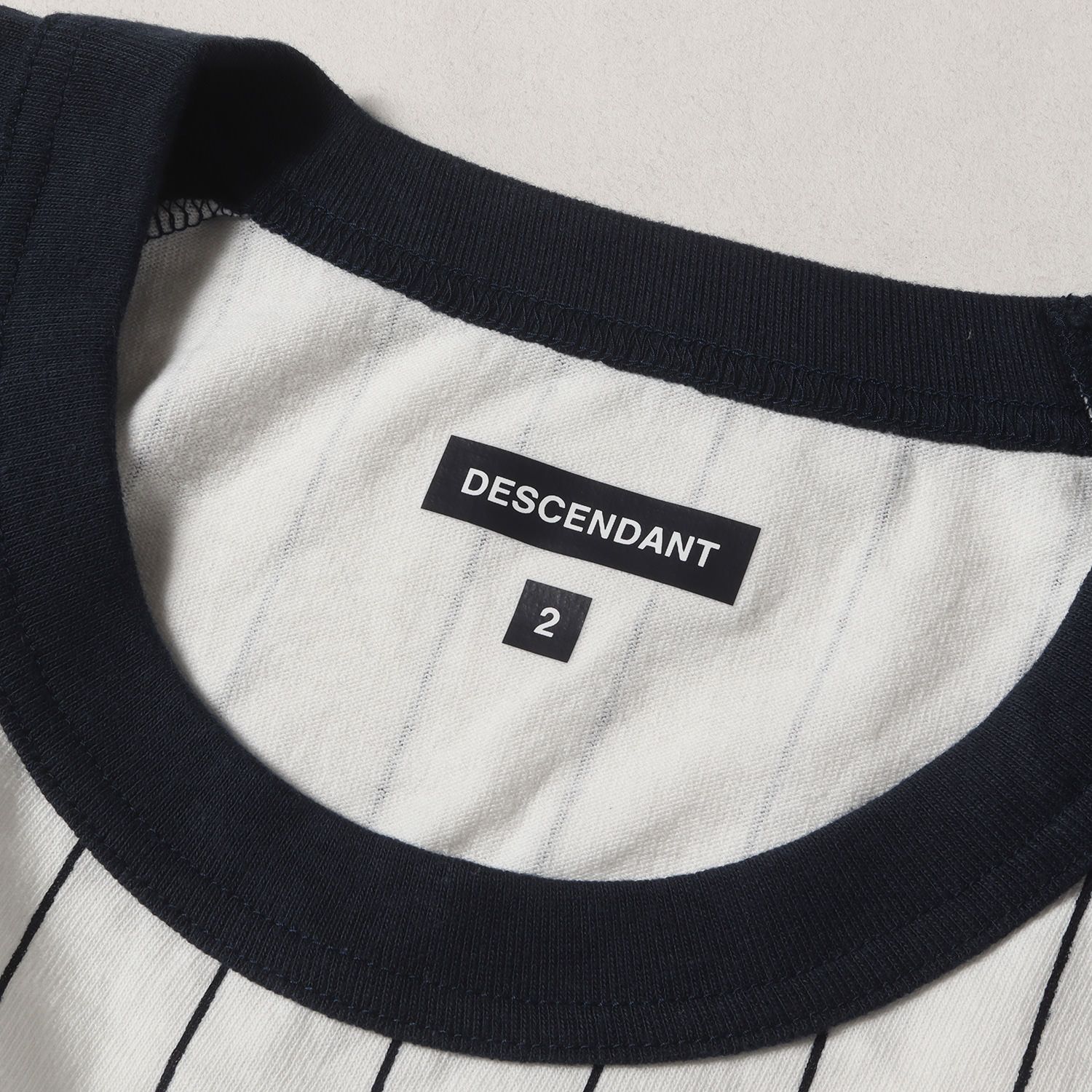 新品】DESCENDANT ディセンダント Tシャツ ホワイト ネイビー 白紺 