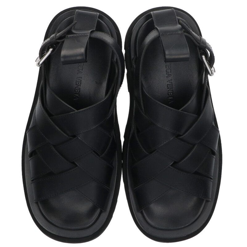 【美品】ボッテガヴェネタ　レザーサンダル　42 BOTTEGA VENETA - BOTTEGA VENETA(ボッテガヴェネタ) サンダル
