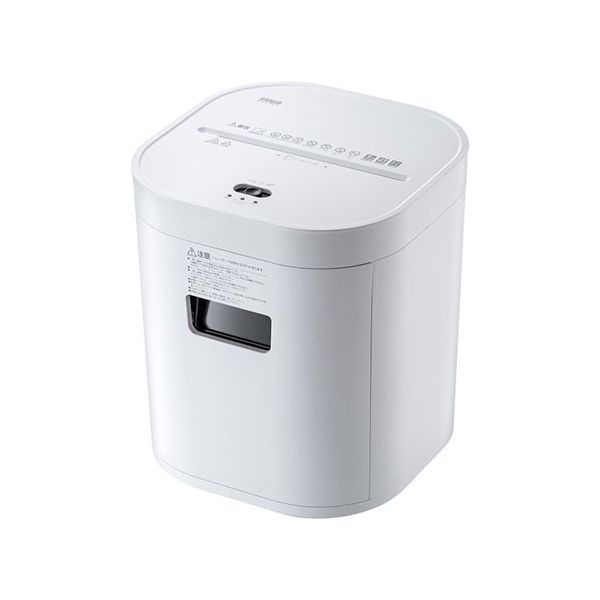 サンワサプライ 静音シュレッダー 電動 マイクロカット ホワイト PSD-MC001W