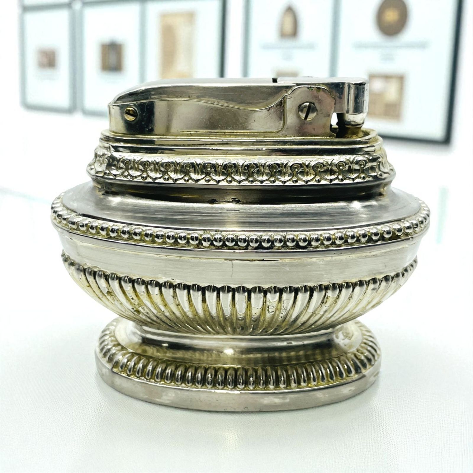 着火問題無し RONSON ロンソン 卓上ライター ヴィンテージ オイルライター QUEEN ANNE