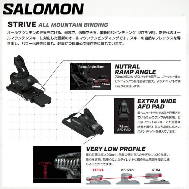 ウィンタースポーツ スキービンディング サロモン ストライブ 24